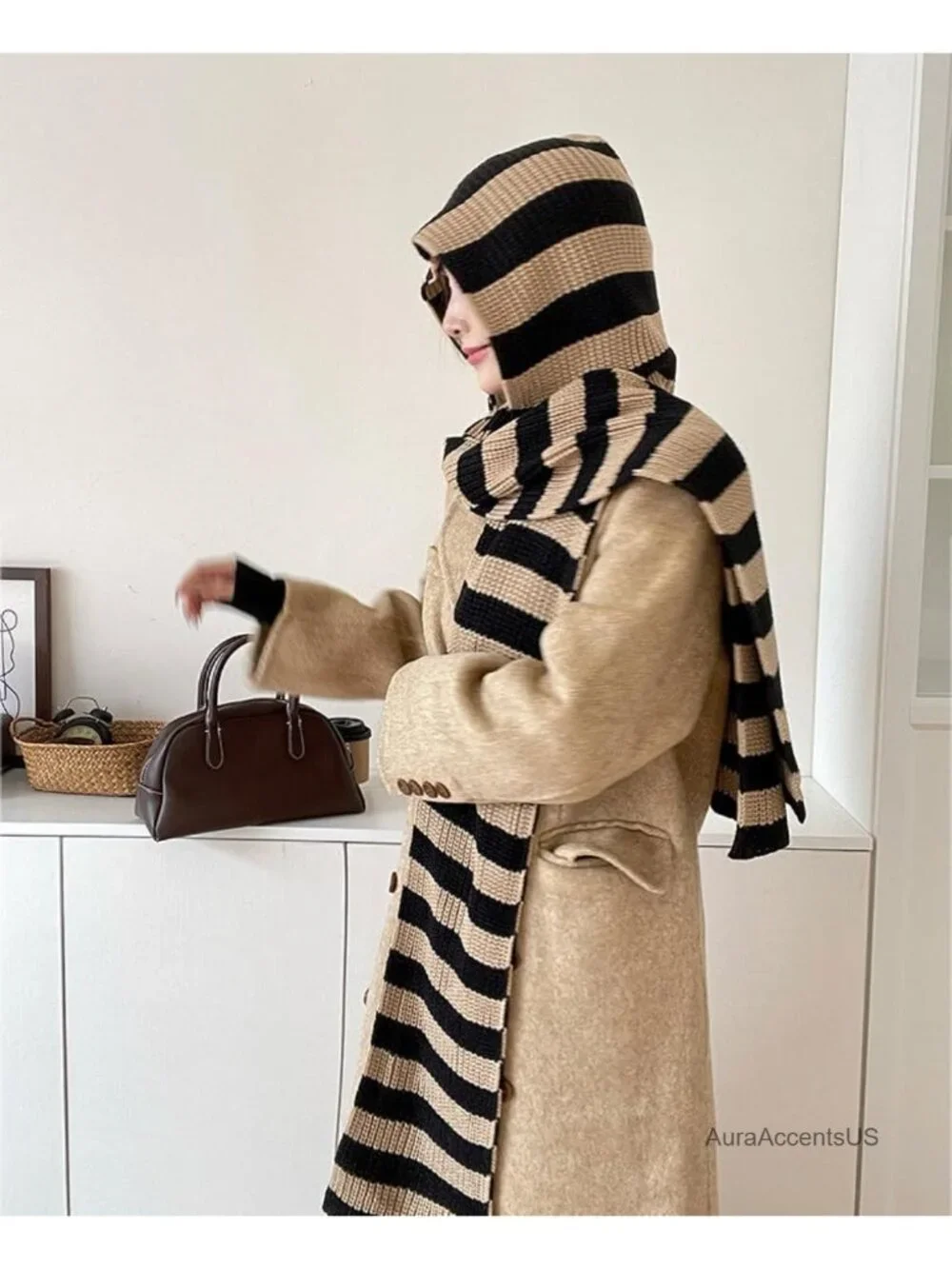 Knitted Shawl Wrap Women Cashmere Blend Pashmina Scarf Cardigan Shoulder Top
